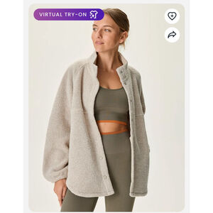 Women's Outdoor Voices wool blend Beige Teddy Jacket S